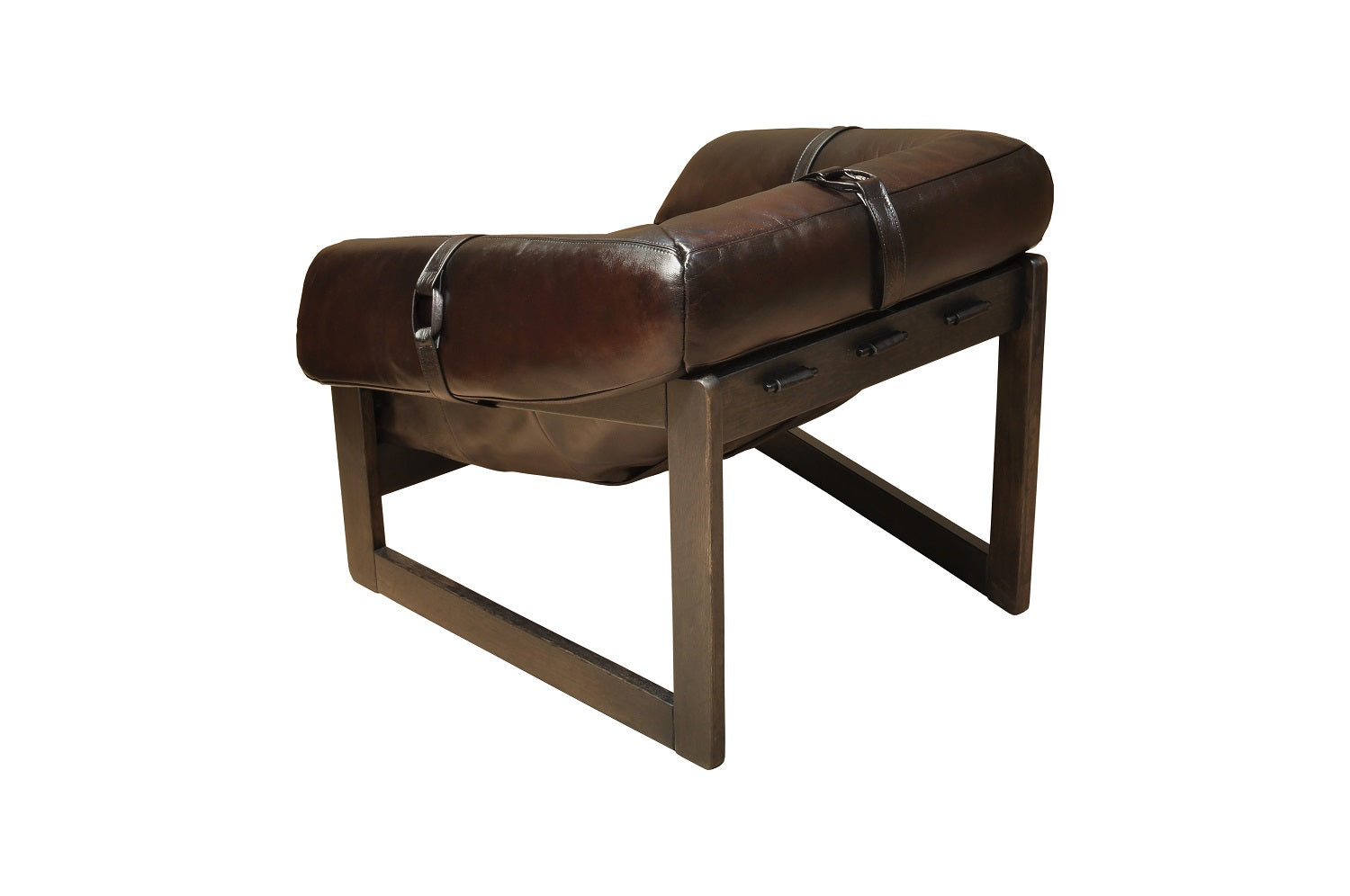 Sessel aus Büffelleder mit Holzrahmen | Modell BOSCO
