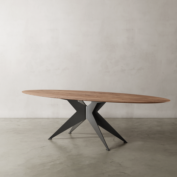 Ovaler Esstisch aus massivem Eichenholz | Modell MALAGA