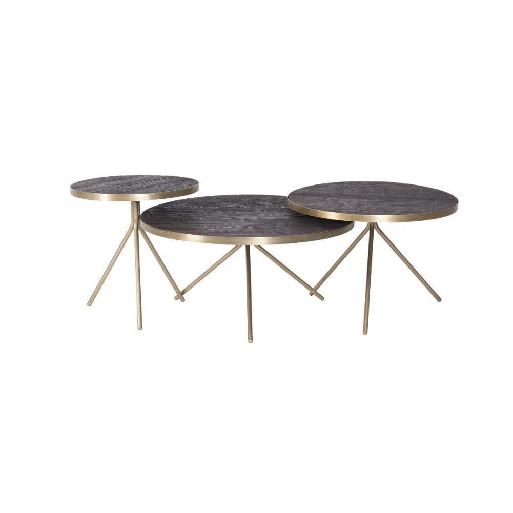 Set von 3 Couchtischen aus Eiche | Modell RION