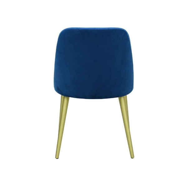 Blauer Küchenstuhl aus Stoff oder Leder  |  Modell FOX