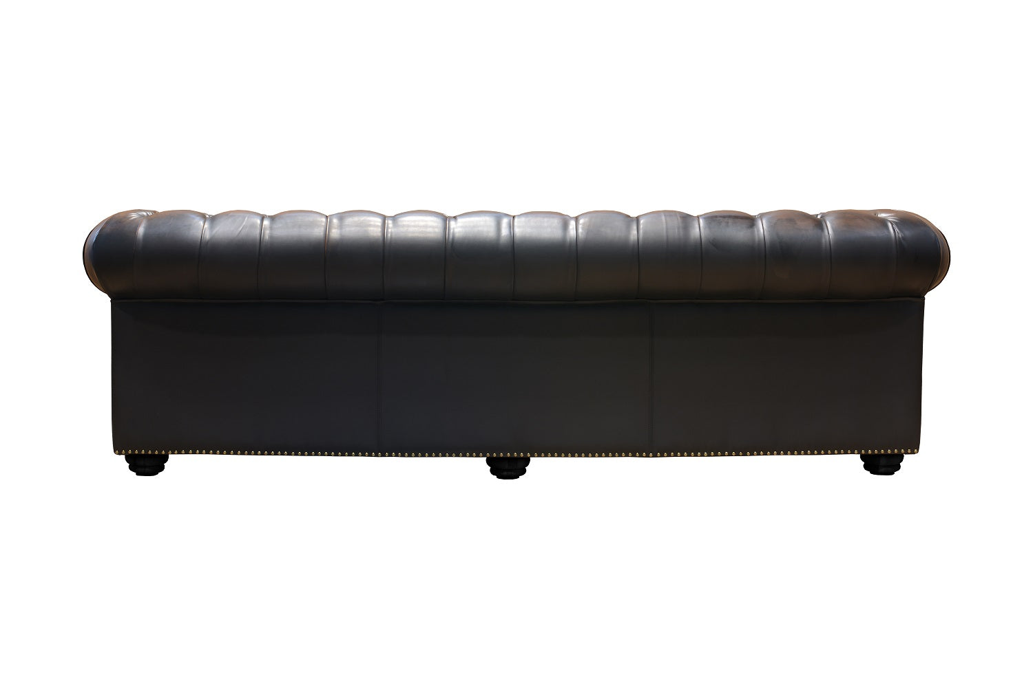 Chesterfield Sofa aus Leder mit Holzbeinen | Modell GYMA G
