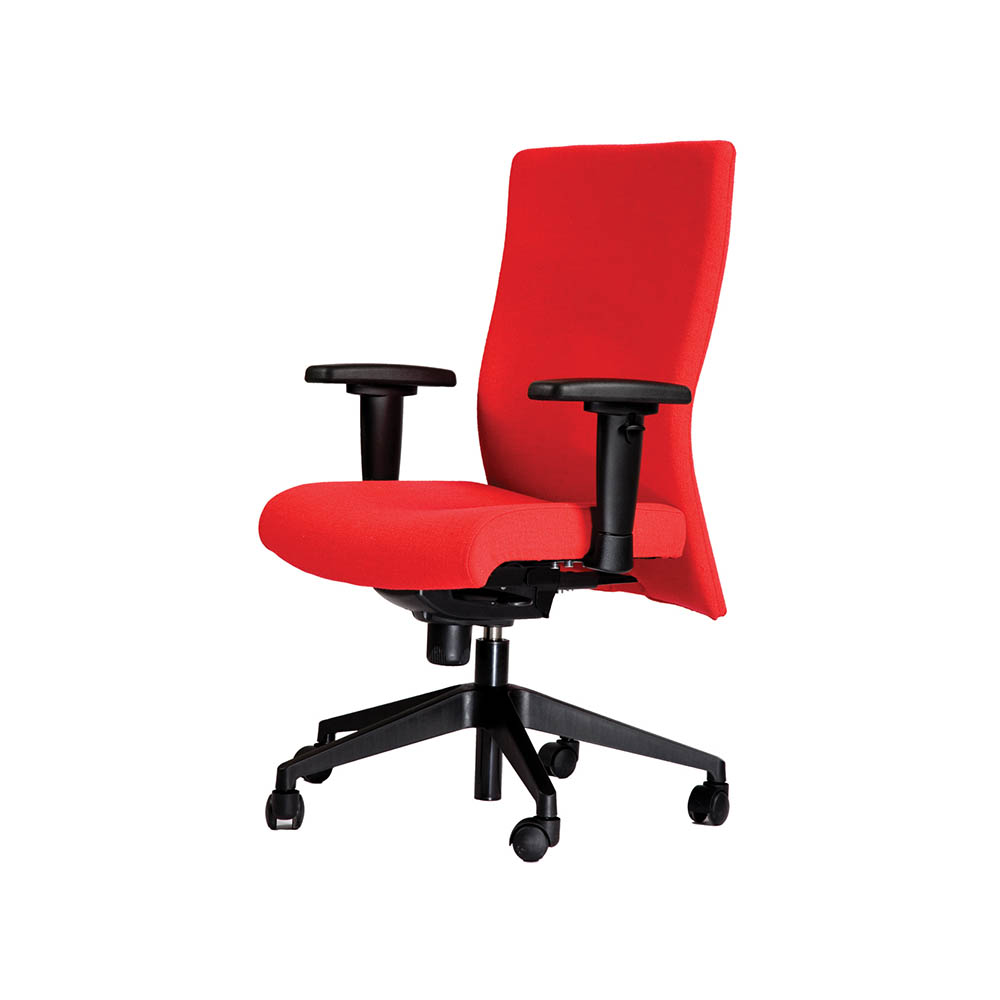 Ergonomischer Bürostuhl aus Stoff- oder Lederpolsterung mit Kunststoffarmlehnen | Modell KEO